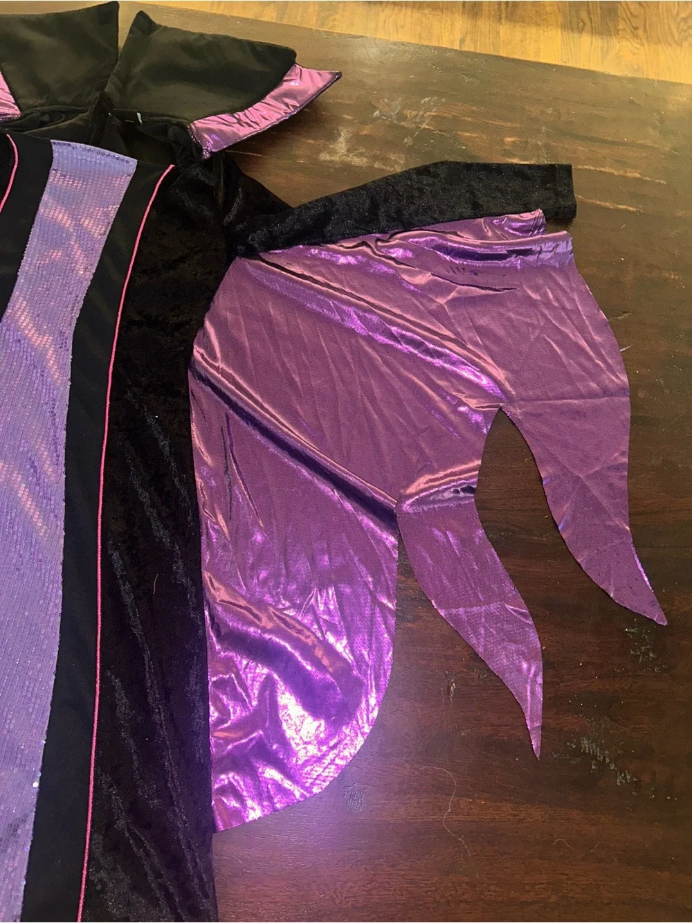 Malificent Disney Purple and Black Villain Cape Costume - Kids